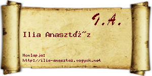 Ilia Anasztáz névjegykártya